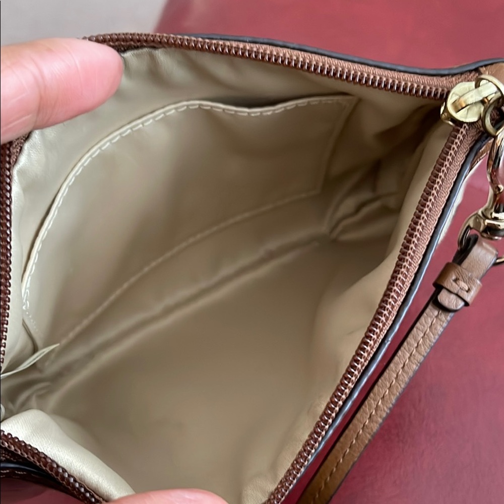 Coach Tan and Brown Signature Clutch - Picture 6 of 6
